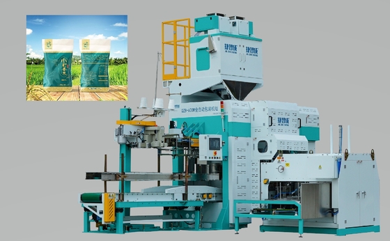 Palletizing η πλήρως αυτόματη μηχανή συσκευασίας ρυζιού 5.5KW 25kg σε 50kg